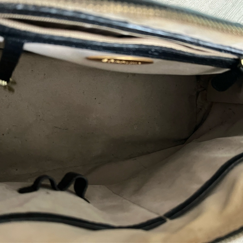 Brahmin Tuscan Collection Satchel Black Leather croc embossed Handbag gold tone - Picture 5 of 6